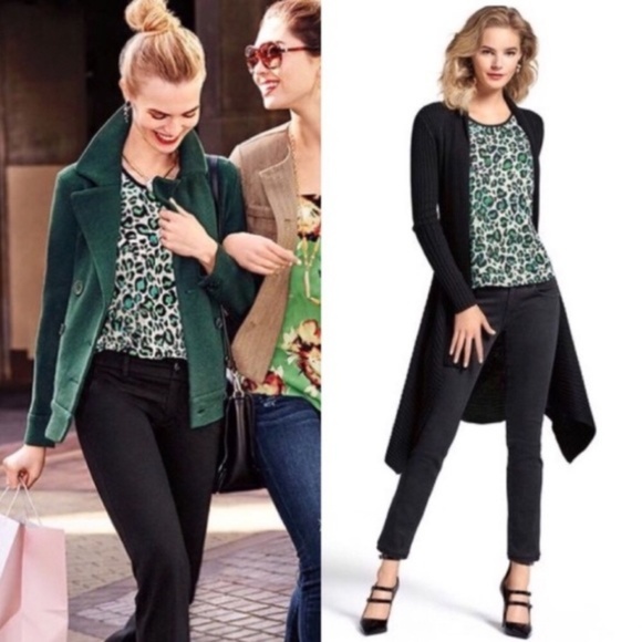 CAbi Tops - Cabi Jungle Animal Print Green Envy Sleeveless Top